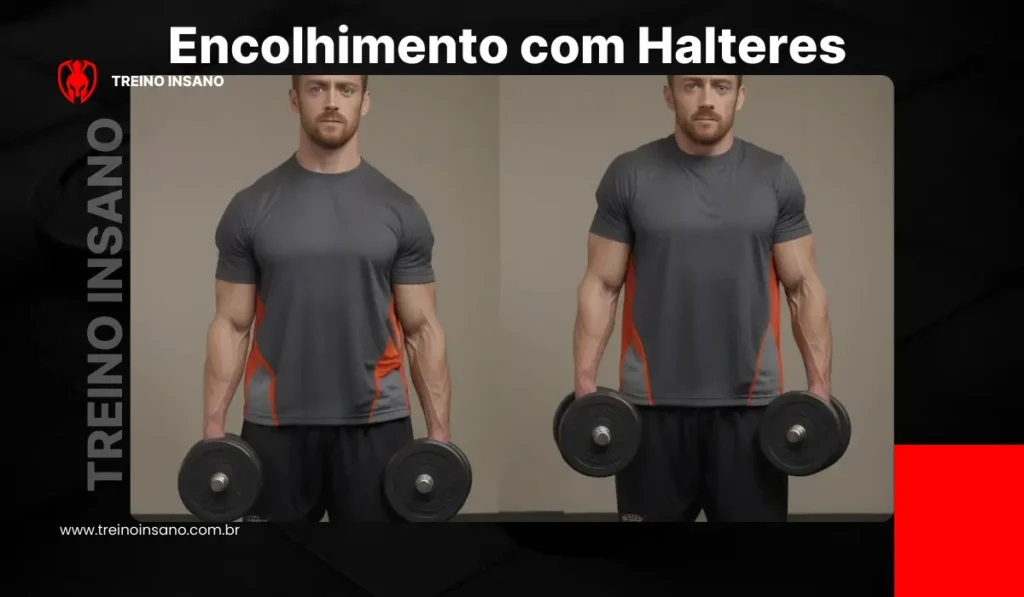 Encolhimento de Ombros com Halteres