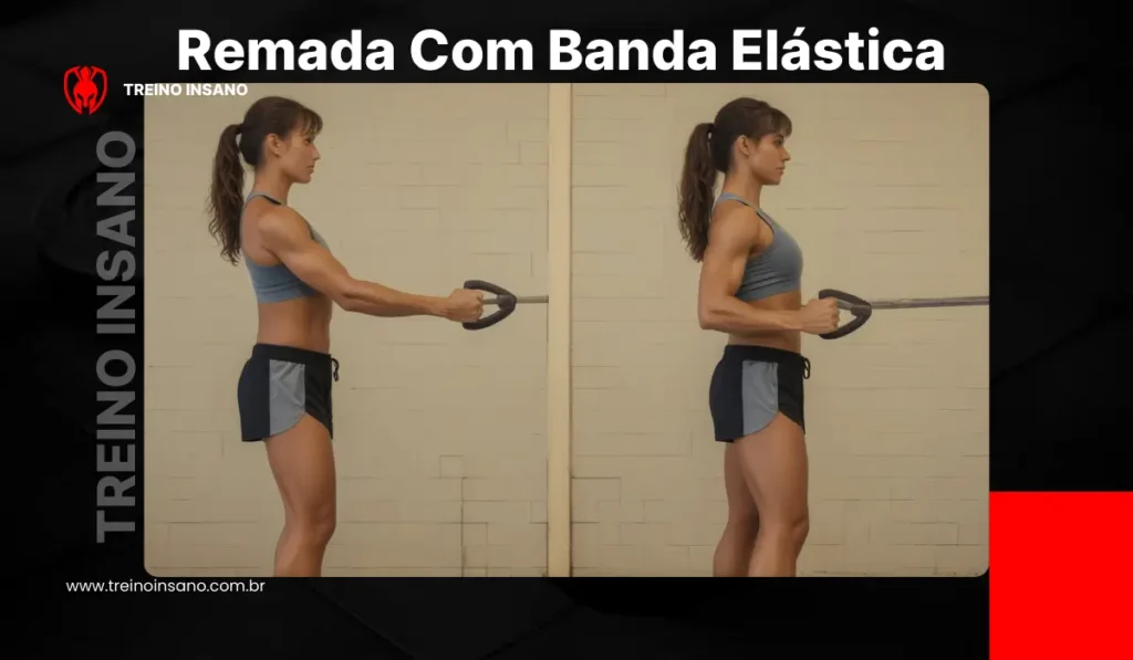 Remada Com Banda Elástica